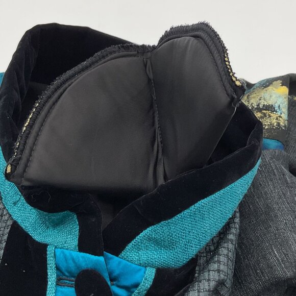 Bonnie Durant Designs Mixed Fabric Ribbons VTG Patchwork Lined Coat Jacket Med - Picture 7 of 9